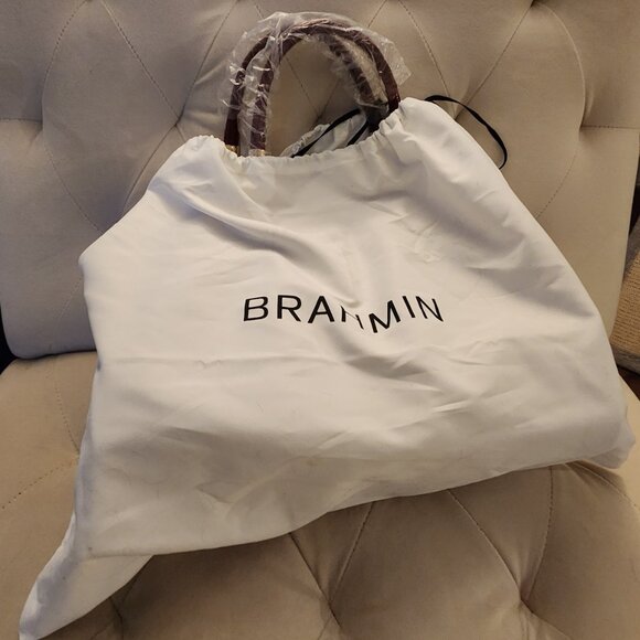 NWT Brahmin Elisa Chianti Melbourne Croc Embossed Leather - Burgundy - Picture 4 of 4